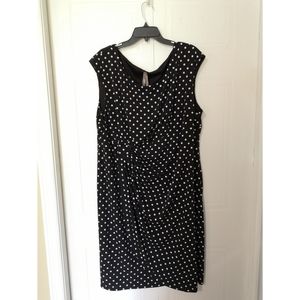 Penningtons B&W Polkadot Faux Wrap Dress